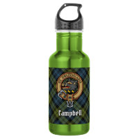 Campbell Crest over Tartan