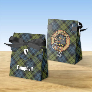 Campbell Crest over Tartan Favour Box