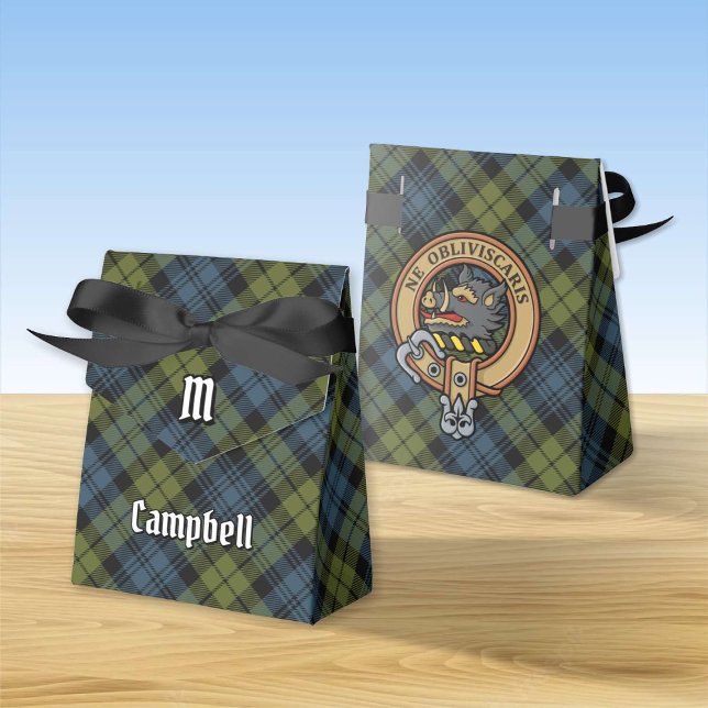 Campbell Crest over Tartan Favour Box (Creator Uploaded)