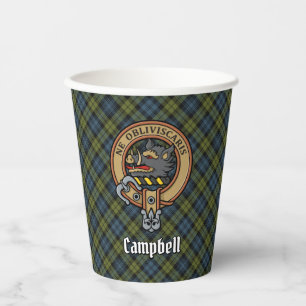 CampBell Crest over Tartan Paper Cups