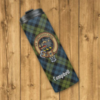 Campbell Crest over Tartan