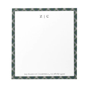 Campbell Dress Clan Tartan Scottish Plaid Notepad