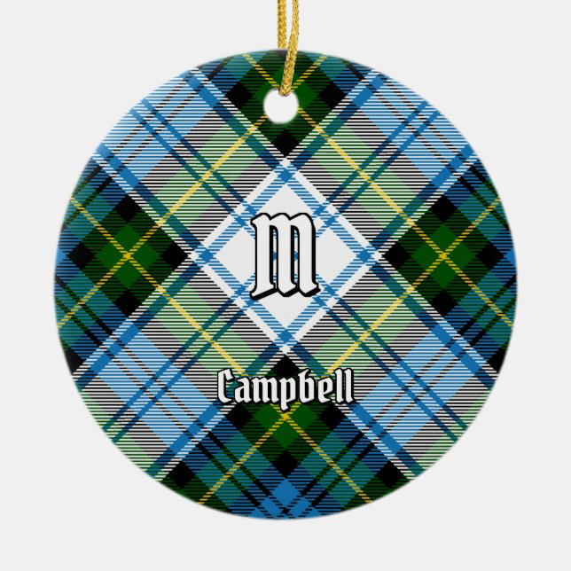 Campbell Dress Tartan Ceramic Tree Decoration (Front)