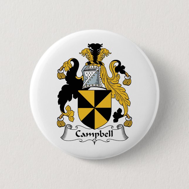 Campbell Family Crest 6 Cm Round Badge (Front)