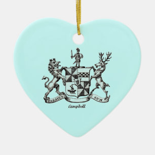 CAMPBELL FAMILY CREST CERAMIC TREE DECORATION