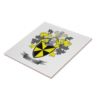 Campbell Family Crest Coat of Arms Tile