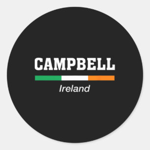 Campbell Irish Family Name St Patricks Day Ireland Classic Round Sticker