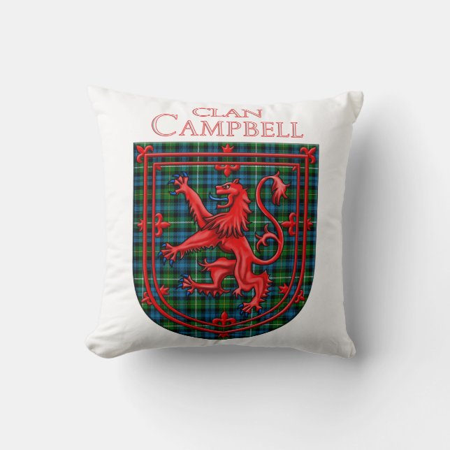 Campbell of Argyll Tartan Scottish Plaid Cushion (Front)