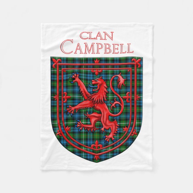 Campbell of Argyll Tartan Scottish Plaid Fleece Blanket (Front)