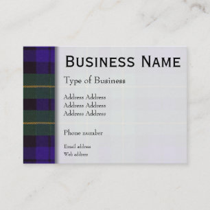 Campbell of Breadalbane Plaid Scottish tartan Business Card