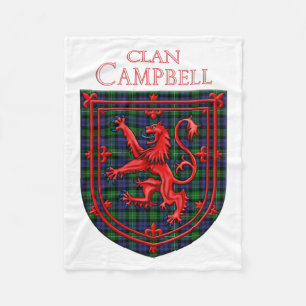Campbell of Loudoun Tartan Scottish Plaid Fleece Blanket