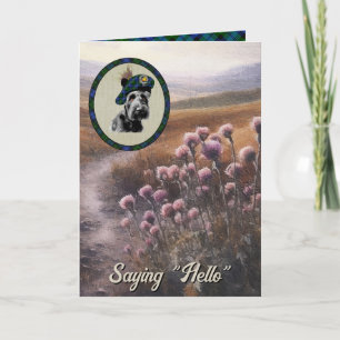 Campbell Scottie Dog & Tartan Personalized Card
