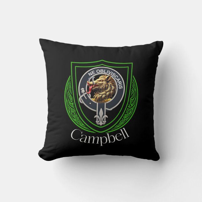 Campbell Scottish Clan Crest Cushion (Front)
