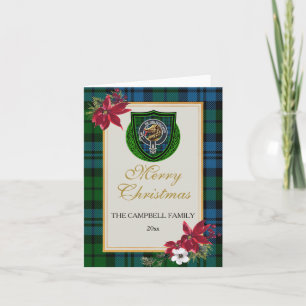 Campbell Scottish Clan Tartan & Crest Card