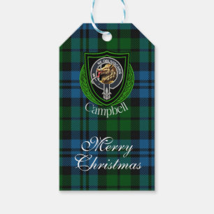 Campbell Scottish Clan Tartan & Crest Gift Tags