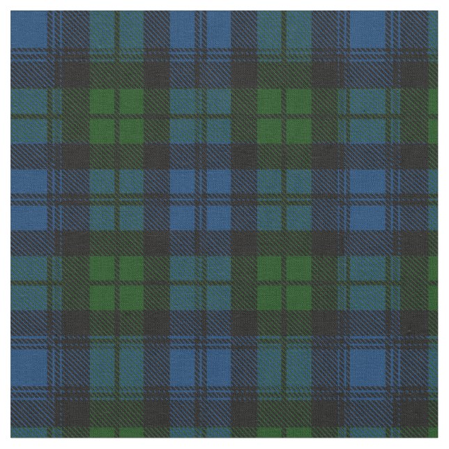 Campbell Scottish Clan Tartan Fabric (Close Up)