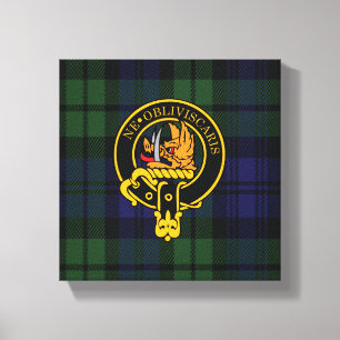 Campbell Scottish Crest and Tartan Canvas print