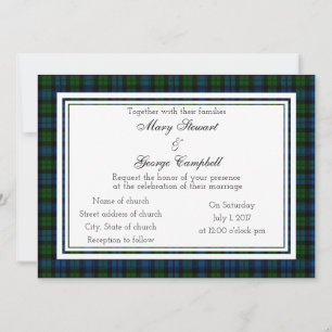 Campbell Scottish Wedding Invitation