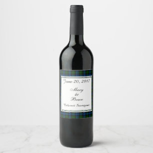 Campbell Scottish Wedding Wine Label