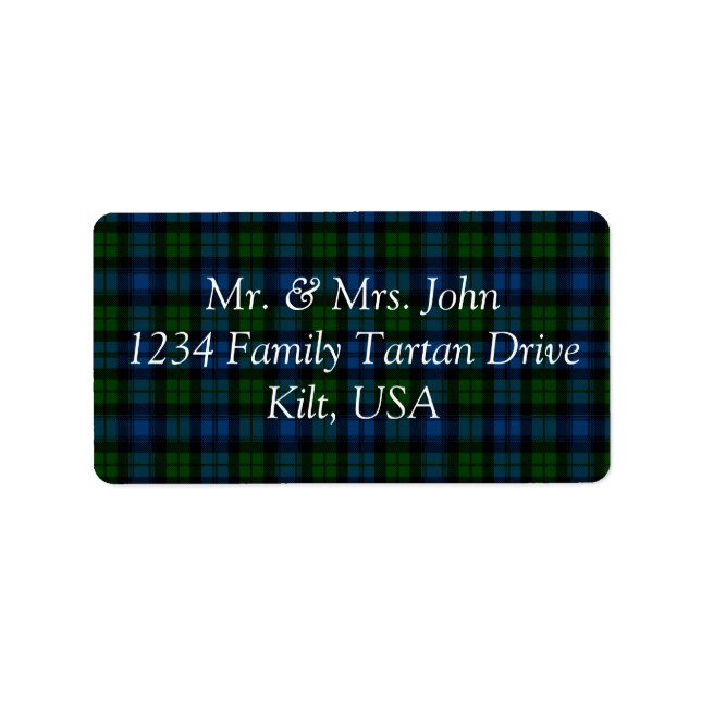 Campbell Tartan Label (Front)