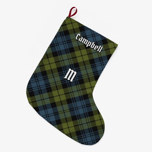 Campbell Tartan Large Christmas Stocking (Front (Hanging))
