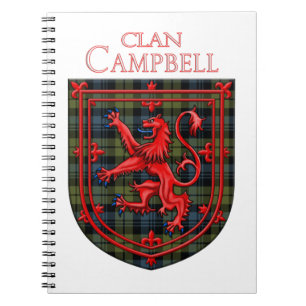 Campbell Tartan Scottish Plaid Lion Rampant Notebook