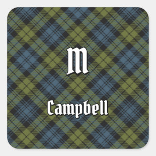 Campbell Tartan Square Sticker