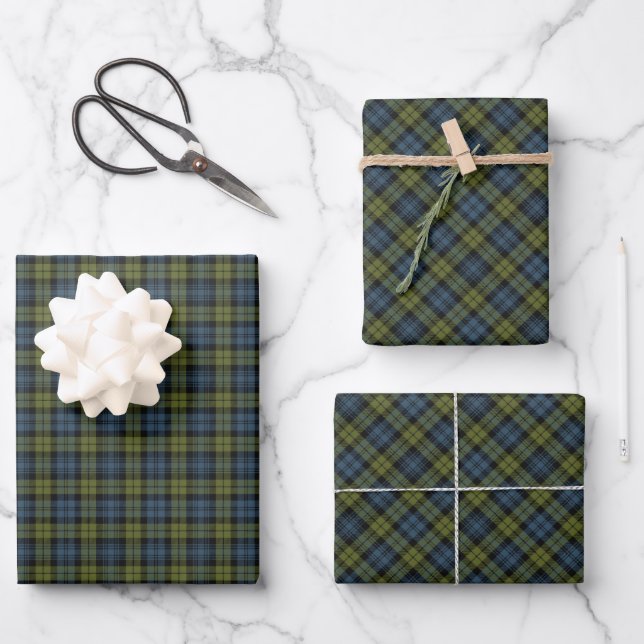 Campbell Tartan Wrapping Paper Sheets (Front)