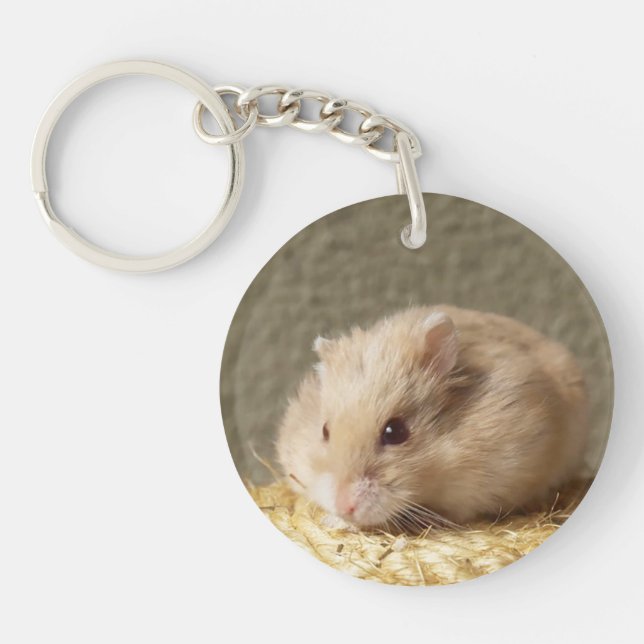 Campbells Dwarf Russian Hamster, Argente Key Ring (Front)