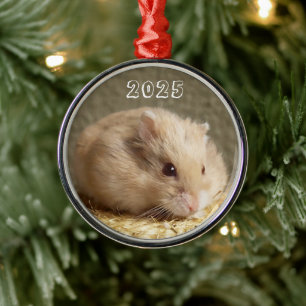 Campbells Dwarf Russian Hamster Metal Tree Decoration