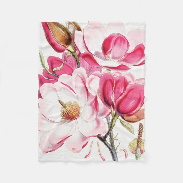 Campbell's Magnolia Fleece Blanket (Front)