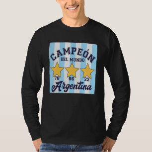 Campeón Del Mundo Argentina Flag T-Shirt