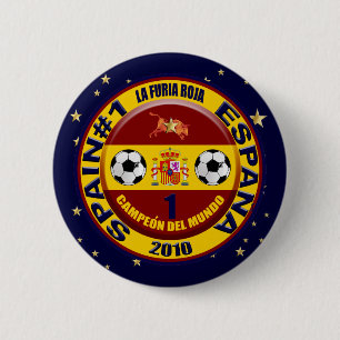 Campeón del mundo España futbol 2010 6 Cm Round Badge