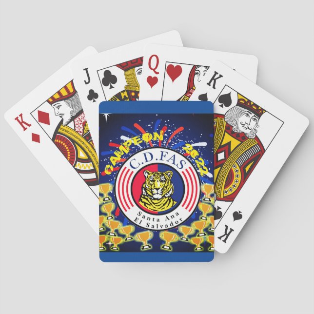 Campeones 2022 C.D. FAS El Salvador Futbol Playing Cards (Back)