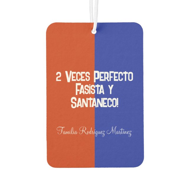 Campeones C.D. FAS Futbol Salvadoreño Poster Car Air Freshener (Back)