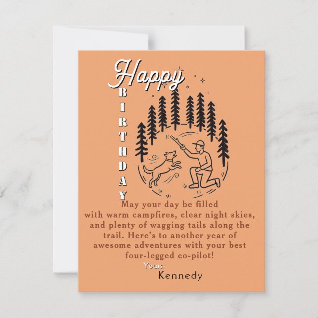 Camper Birthday  Card (Front)