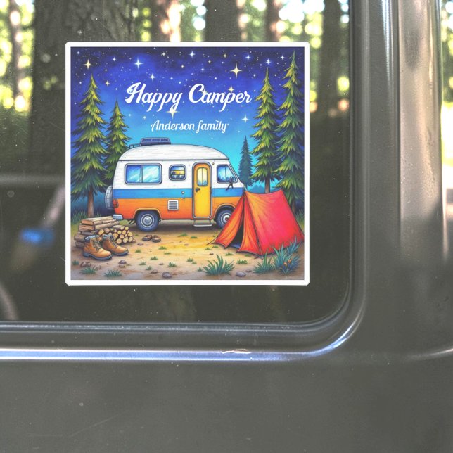 Camper Camping Blue Green Watercolor (Creator Uploaded)