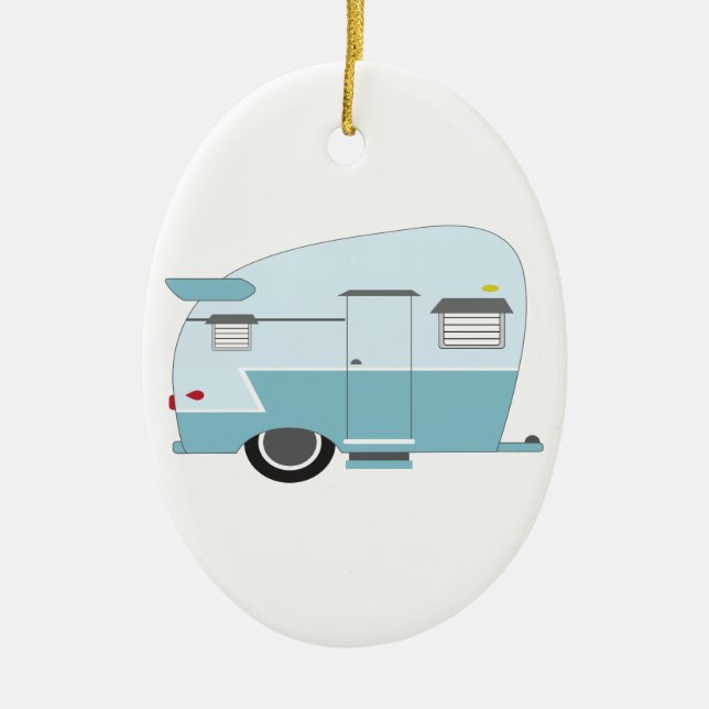 Camper Ceramic Tree Decoration (Front)