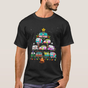 Camper Christmas Tree Vehicles Camping Rving Trail T-Shirt