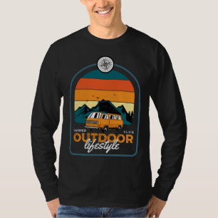 Camper Club Outdoor Lifestyle Retro Van T-Shirt