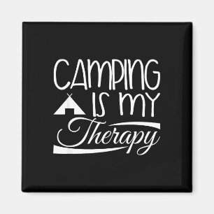 Camper design - camping is my therapy  magnet
