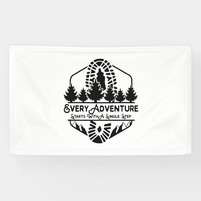 Camper Everyday Adventure Start With A Single Step Banner (Horizontal)