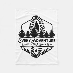 Camper Everyday Adventure Start With A Single Step Fleece Blanket