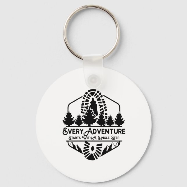 Camper Everyday Adventure Start With A Single Step Key Ring (Front)