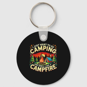 Camper Funny Cute Camng Glamng Campfire Quote Camp Key Ring