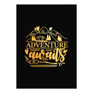 Camper Gift Adventure Is Awaits Photo Print