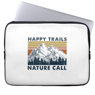 Camper Gift Happy Trails Nature Call Birthday Laptop Sleeve
