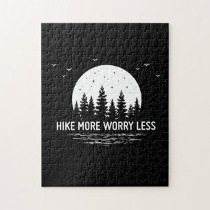 Camper Gift   Hike More Worry Less Birthday Jigsaw Puzzle