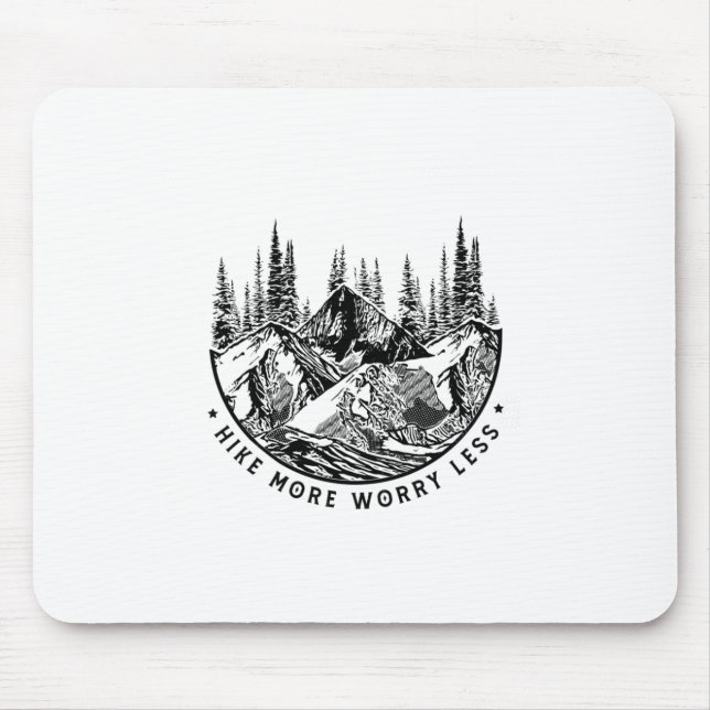 Camper Gift | Hike More Worry Less Birthday Mouse Pad (Front)