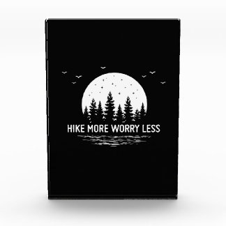Camper Gift | Hike More Worry Less Birthday Photo Block